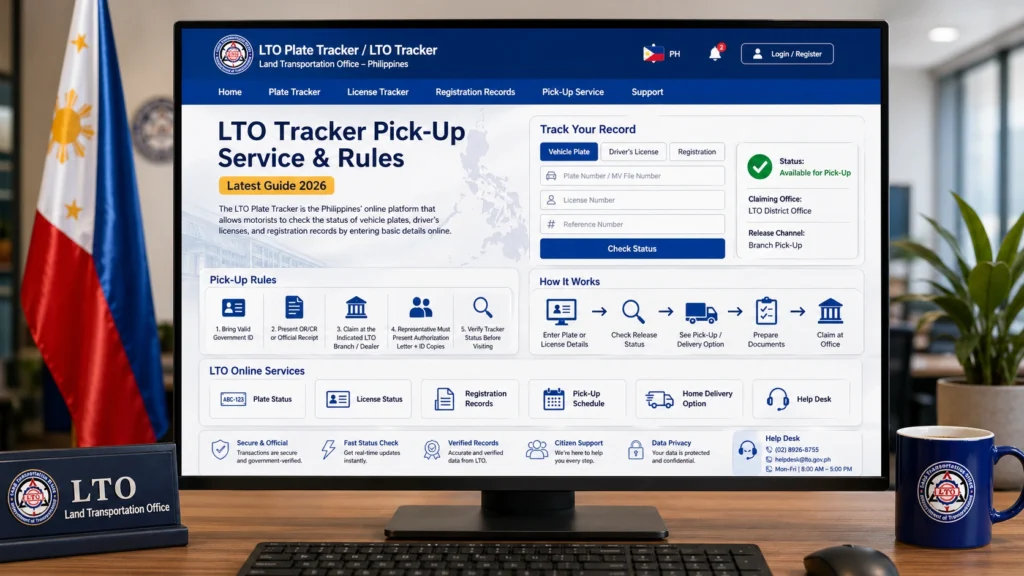 LTO Tracker Pick-Up Service & Rules (2026)