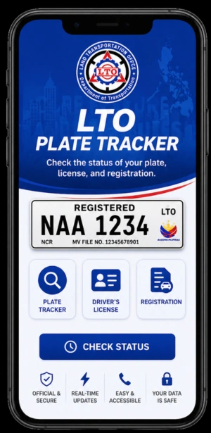 What is LTO Plate Tracker App 2026