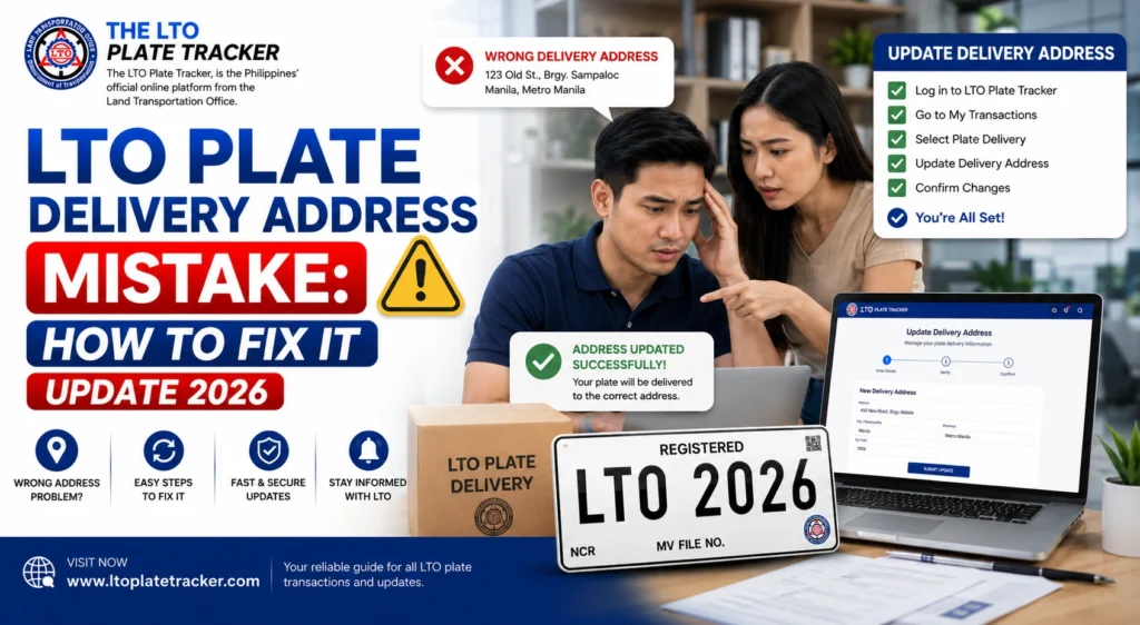 LTO Plate Delivery Address Mistake: How to Fix It Update 2026