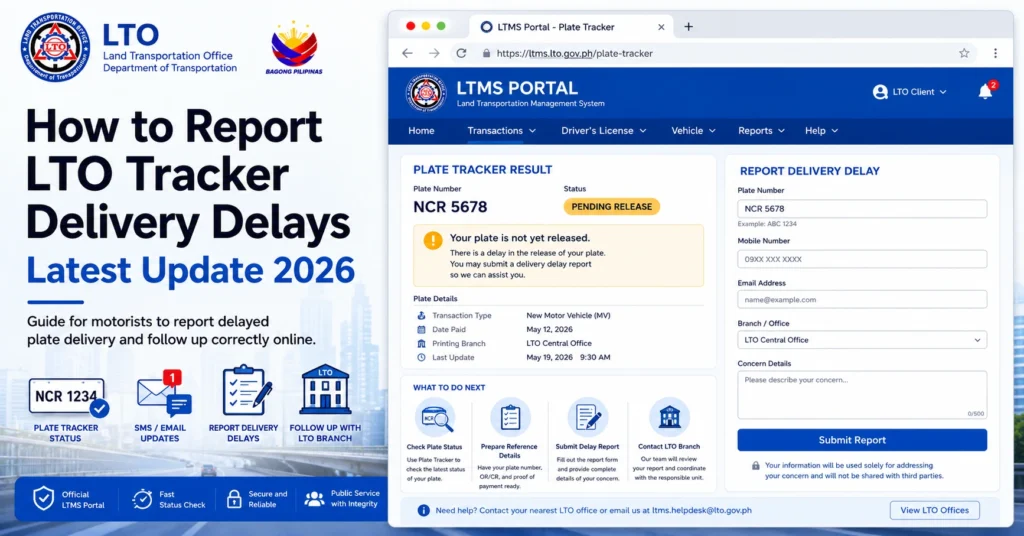 Step-by-Step Process to Report LTO Tracker Delivery Delays