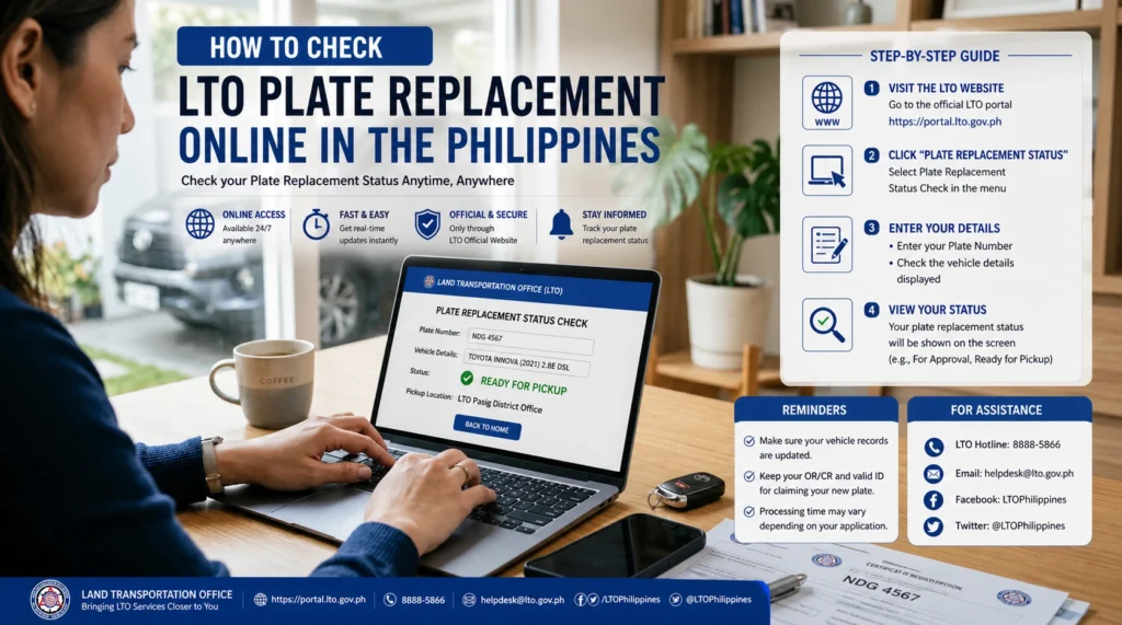 How To Check LTO Plate Replacement Online in the Philippines