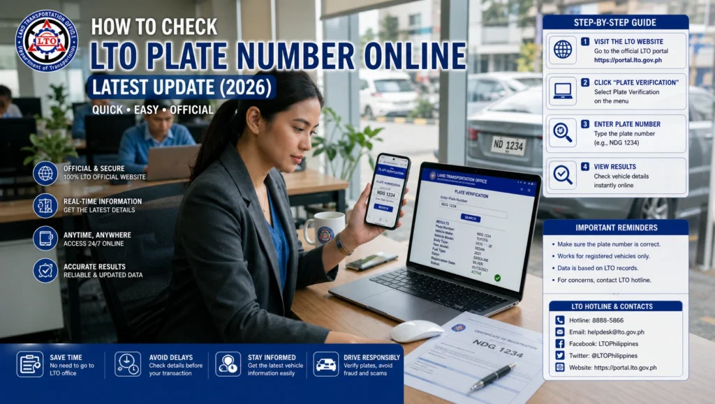 How To Check LTO Plate Number Online Latest Update (2026)