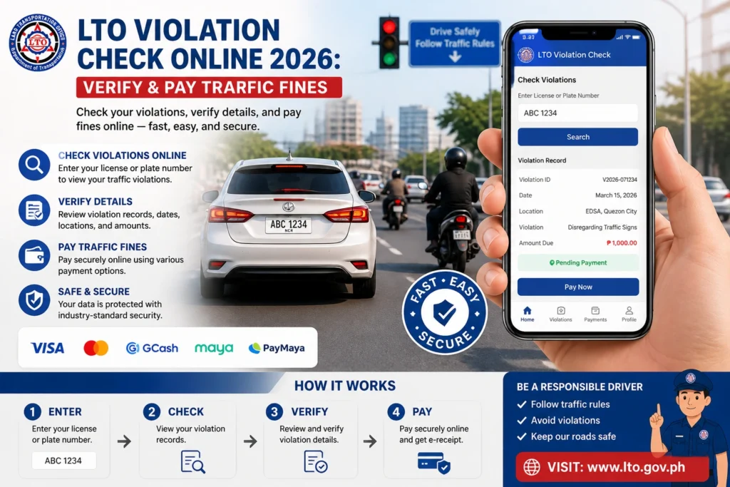 LTO Violation Check Online 2026: How to Verify and Settle Traffic Fines