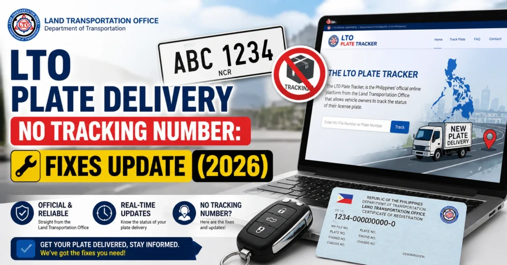 LTO Plate Delivery No Tracking Number: Fixes Update (2026)