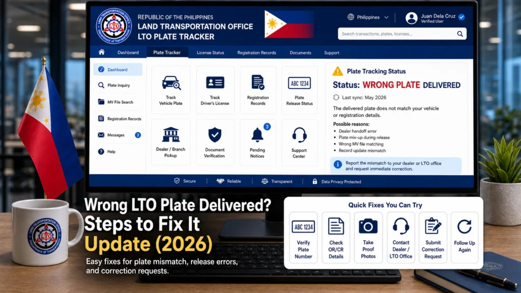 Step-by-Step Fix for a Wrong LTO Plate Delivery