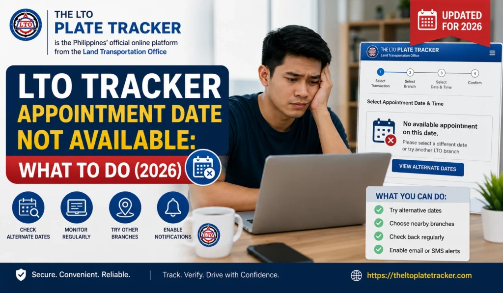 LTO Tracker Appointment Date Not Available: What to Do (2026)