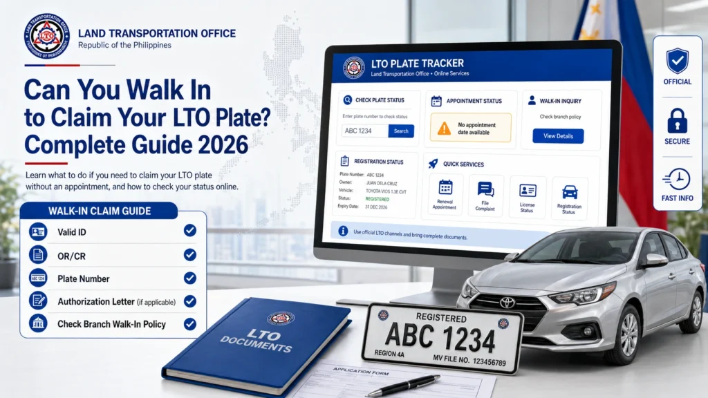 Steps to Claim Your Plate via Walk-In
