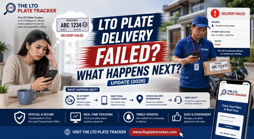 LTO Plate Delivery Failed? What Happens Next Update (2026)