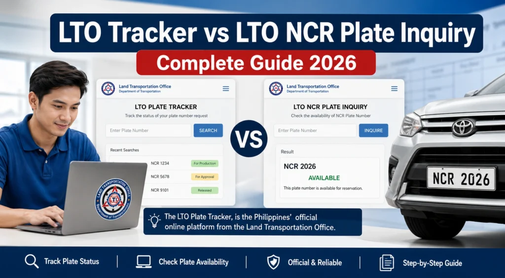 LTO Tracker vs LTO NCR Plate Inquiry Complete Guide 2026