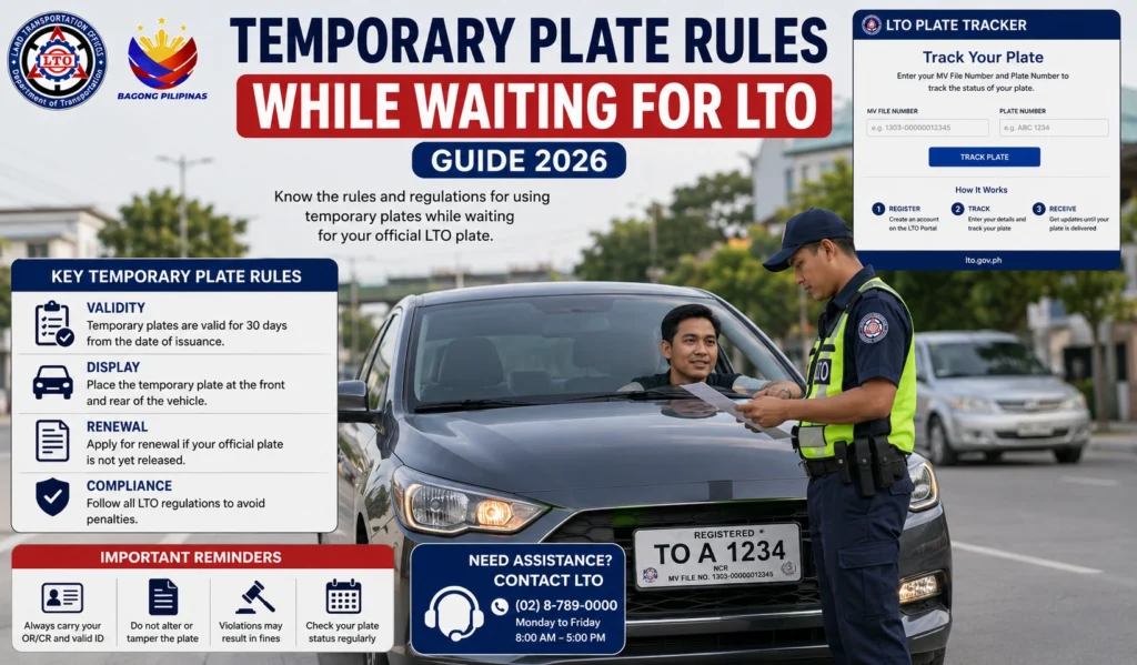 Temporary Plate Rules While Waiting for LTO (Guide 2026)
