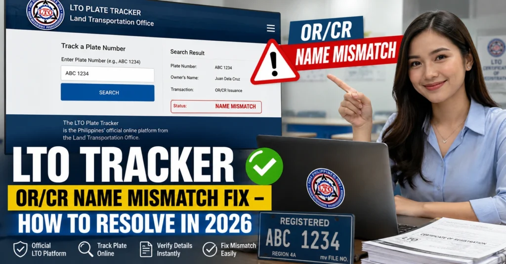 LTO Tracker OR/CR Name Mismatch Fix – How to Resolve in 2026